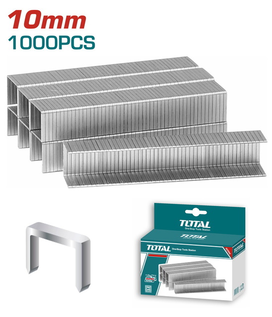 TOTAL STAPLES 10mm 1.000pcs box, Model No THT39102