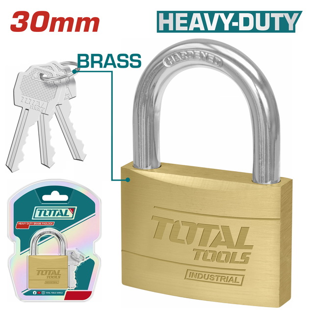 TOTAL BRASS PADLOCK 30mm TLK32302